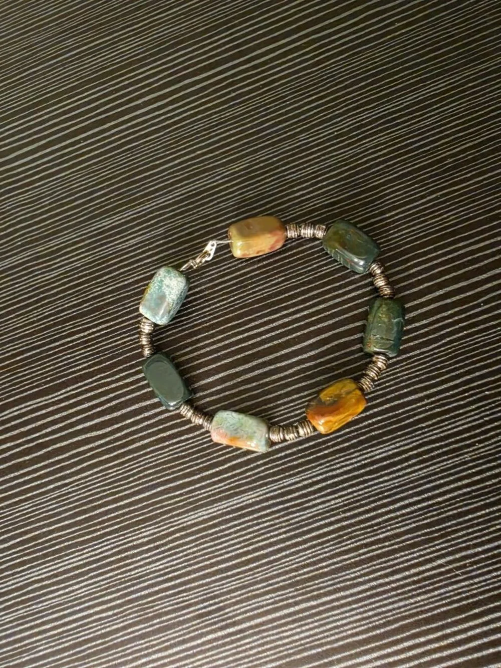 Green/Gold Stone Bracelet